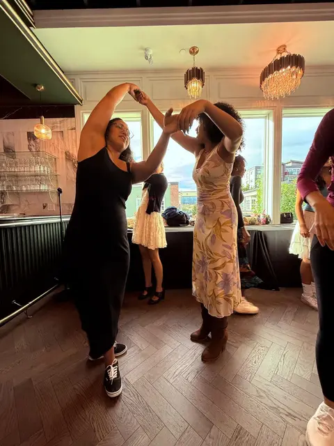 Dancers through the sombrero at Tuesday Salsa Nights, The Grand Hall, District 1881