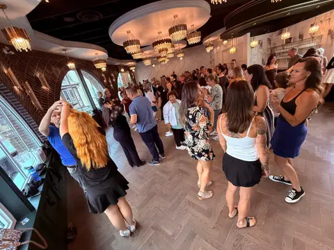 The dance floor filled end to end at Tuesday Salsa Nights, The Grand Hall, District 1881